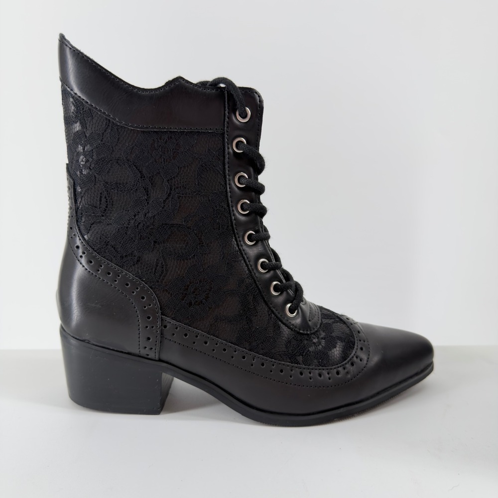 tuk Black Victorian Anarchic Pointed Boot